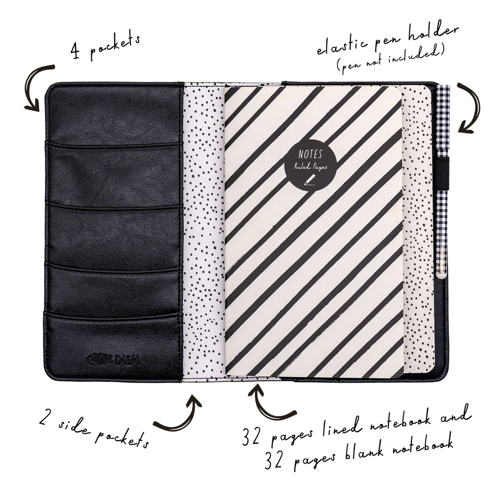 carpe-diem-buffalo-check-notebook-holder-5 Carpe Diem - Buffalo Check Notebook Holder (9184-CD)