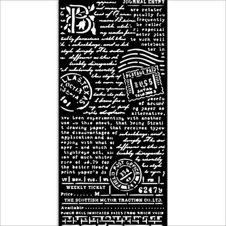 Stamperia - Create Happiness Thick Stencil 12x25cm Post Card (KSTDL66)