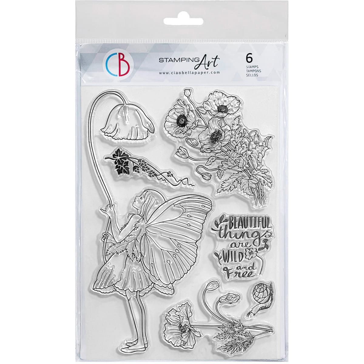 Ciao Bella - Enchanted Land Clear Stamp Set 6x8 Nature Fairy (PS8083)
