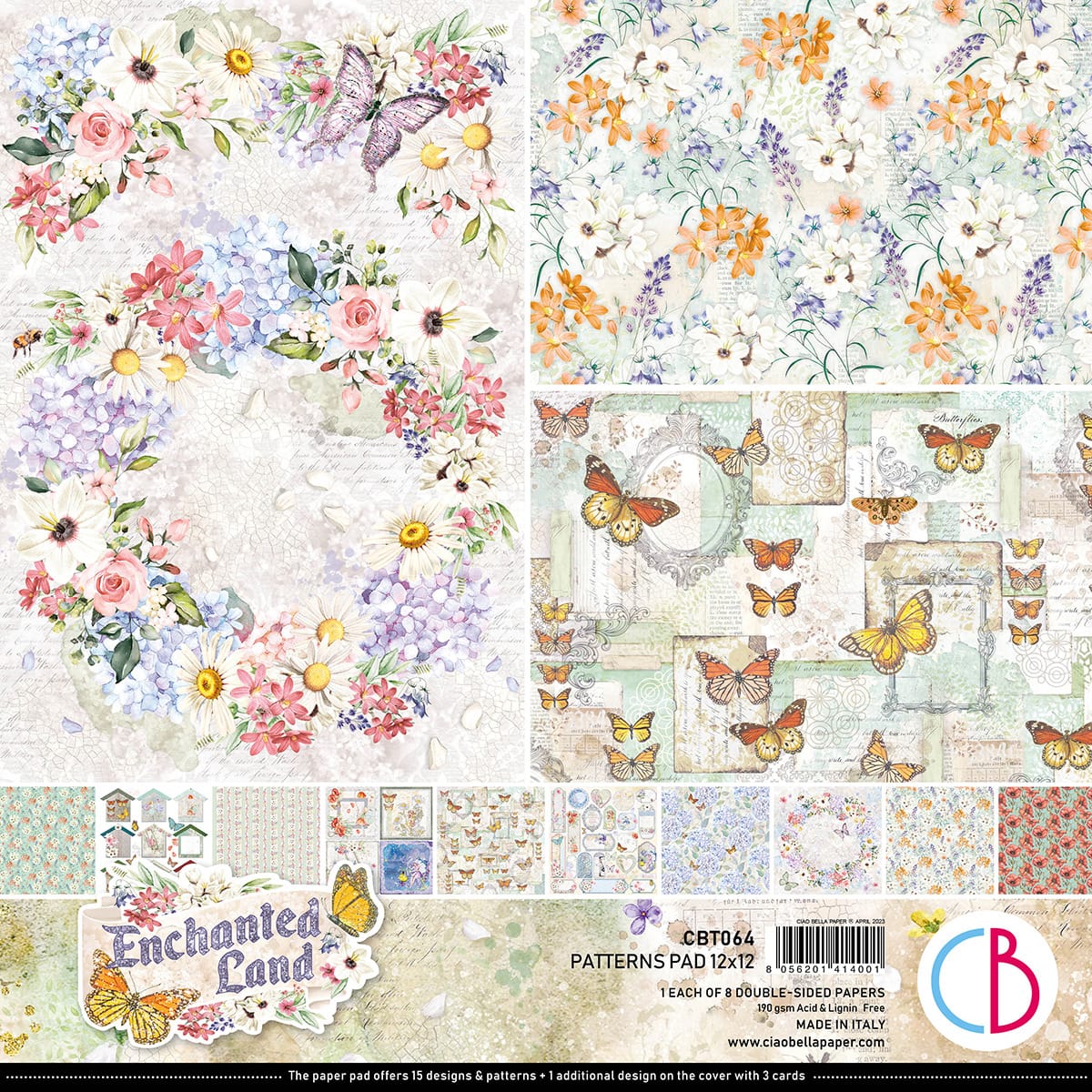 Ciao Bella - Enchanted Land Paper Pad 12x12 Patterns (CBT064)