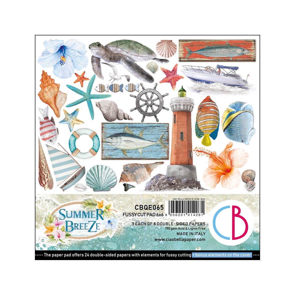 Ciao Bella - Summer Breeze Paper Pad 6x6 Fussy Cut (CBQE065)