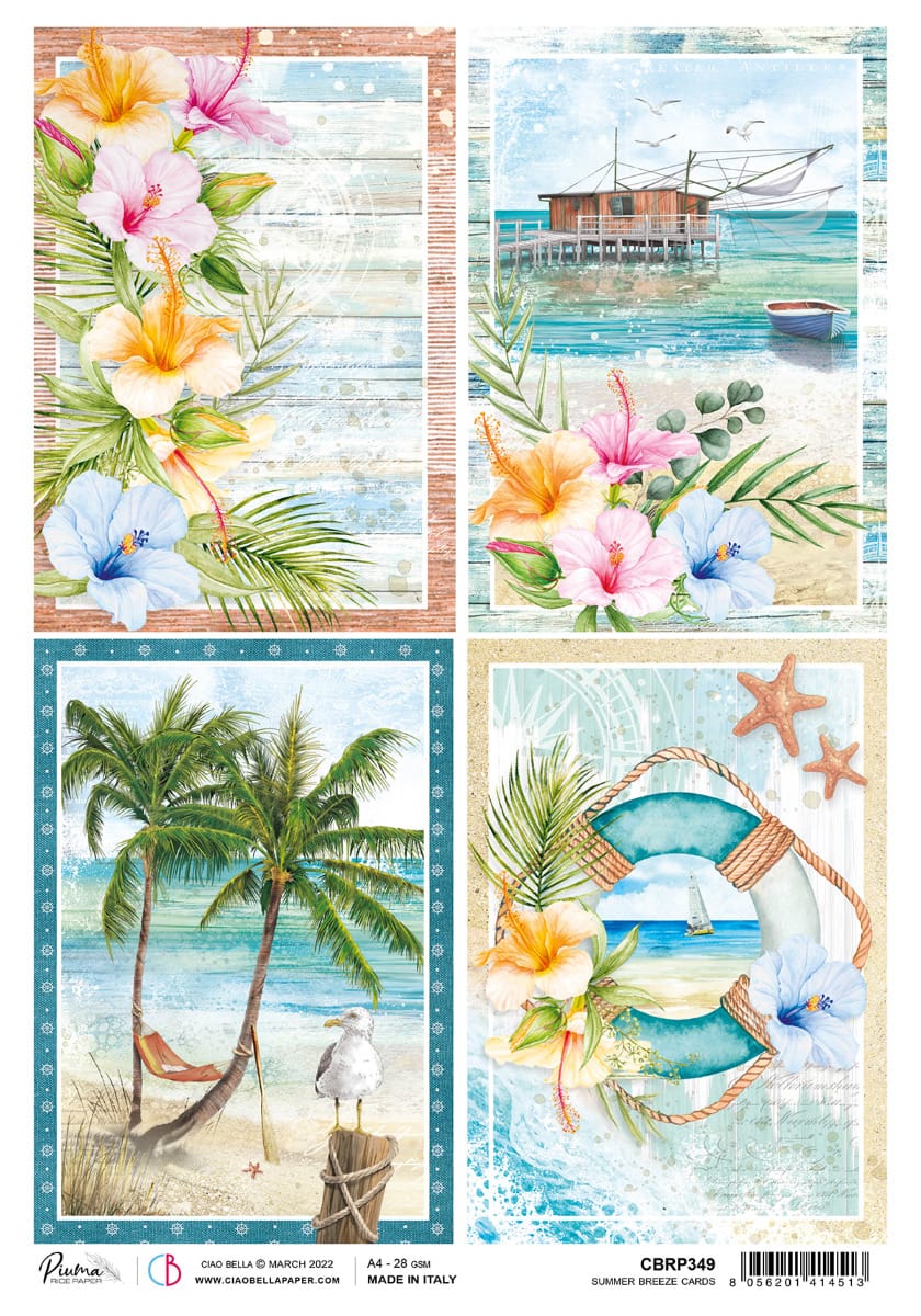 Ciao Bella - Summer Breeze Rice Paper Breeze Cards (CBRP349)