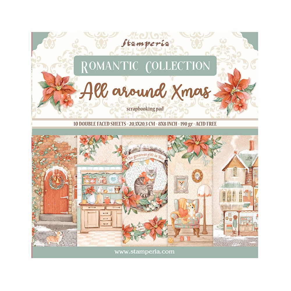 Stamperia - All Around Christmas Paper Pad 8x8 (SBBS89)