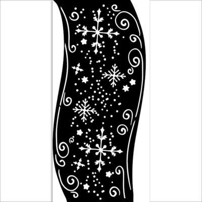 Stamperia - Christmas Thick Stencil 12x25cm Christmas Ribbon (KSTDL83)