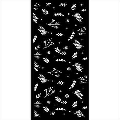 Stamperia - Christmas Thick Stencil 12x25cm Leaves and Little Branches (KSTDL85)