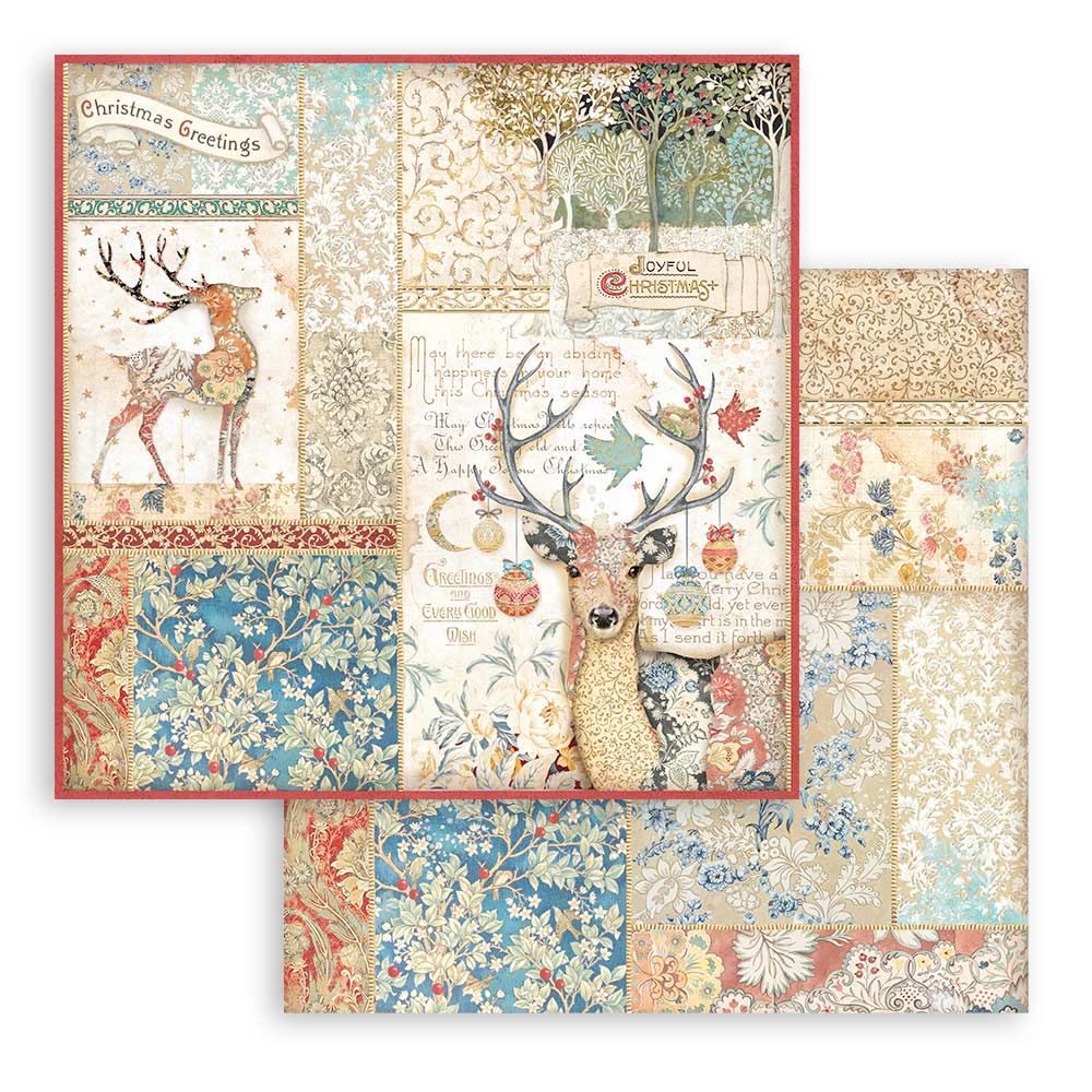 Stamperia - Christmas Greetings Paper Pad 8x8 (SBBS86)