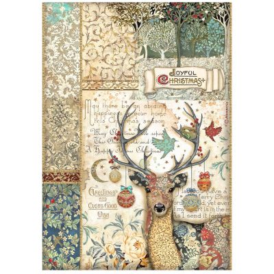 Stamperia - Christmas Greetings Rice Paper Deer (DFSA4793)