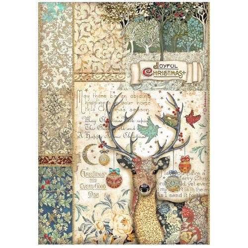 Stamperia - Christmas Greetings Rice Paper Deer (DFSA4793)
