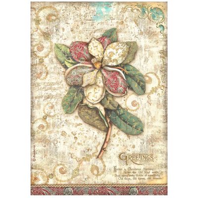 Stamperia - Christmas Greetings Rice Paper Flower (DFSA4794)