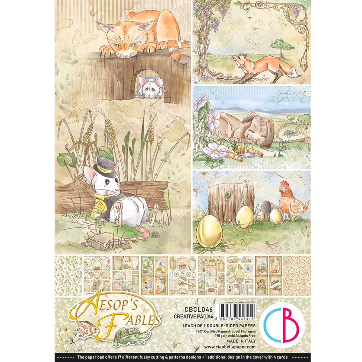 ciao-bella-aesops-fables-paper-pad-a4-creative-1 Ciao Bella - Aesop`s Fables Paper Pad A4 Creative (CBCL046)