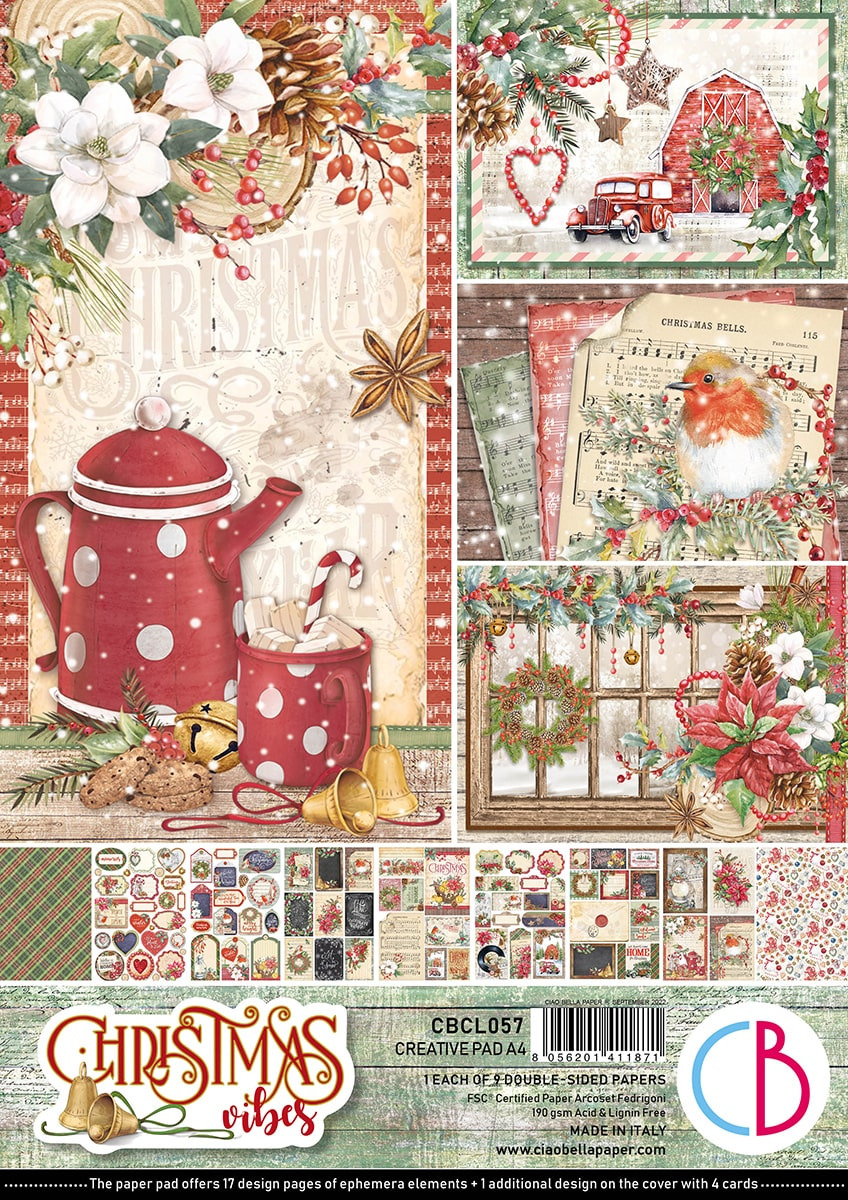 ciao-bella-christmas-vibes-paper-pad-a4-creative-1 Ciao Bella - Christmas Vibes Paper Pad A4 Creative (CBCL057)