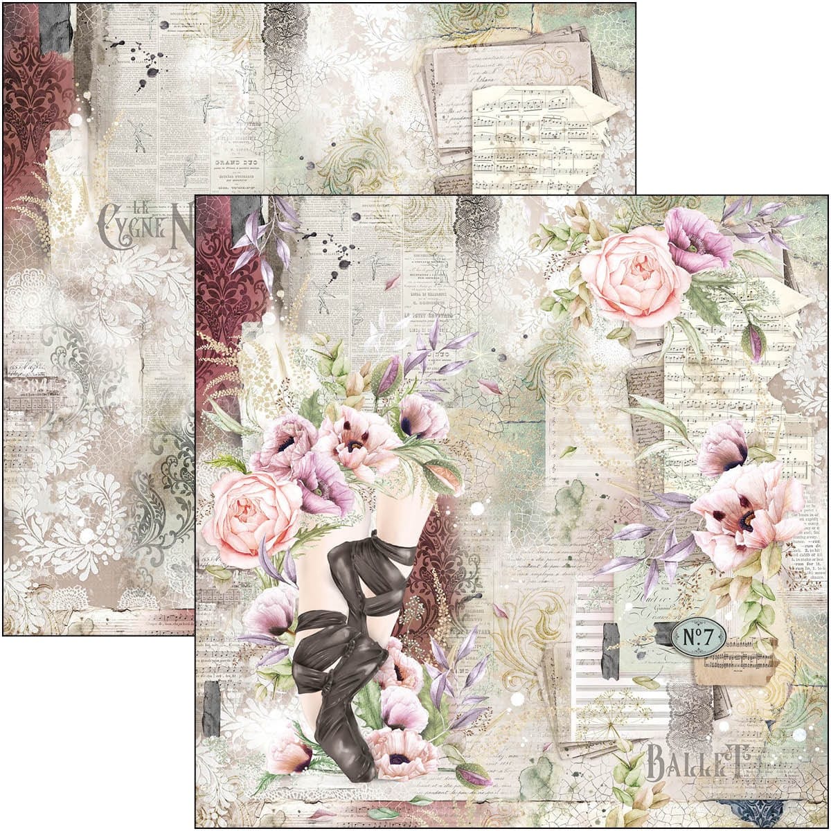 ciao-bella-cygne-noir-paper-pad-12x12-4 Ciao Bella - Cygne Noir Paper Pad 12x12 (CBPM055)
