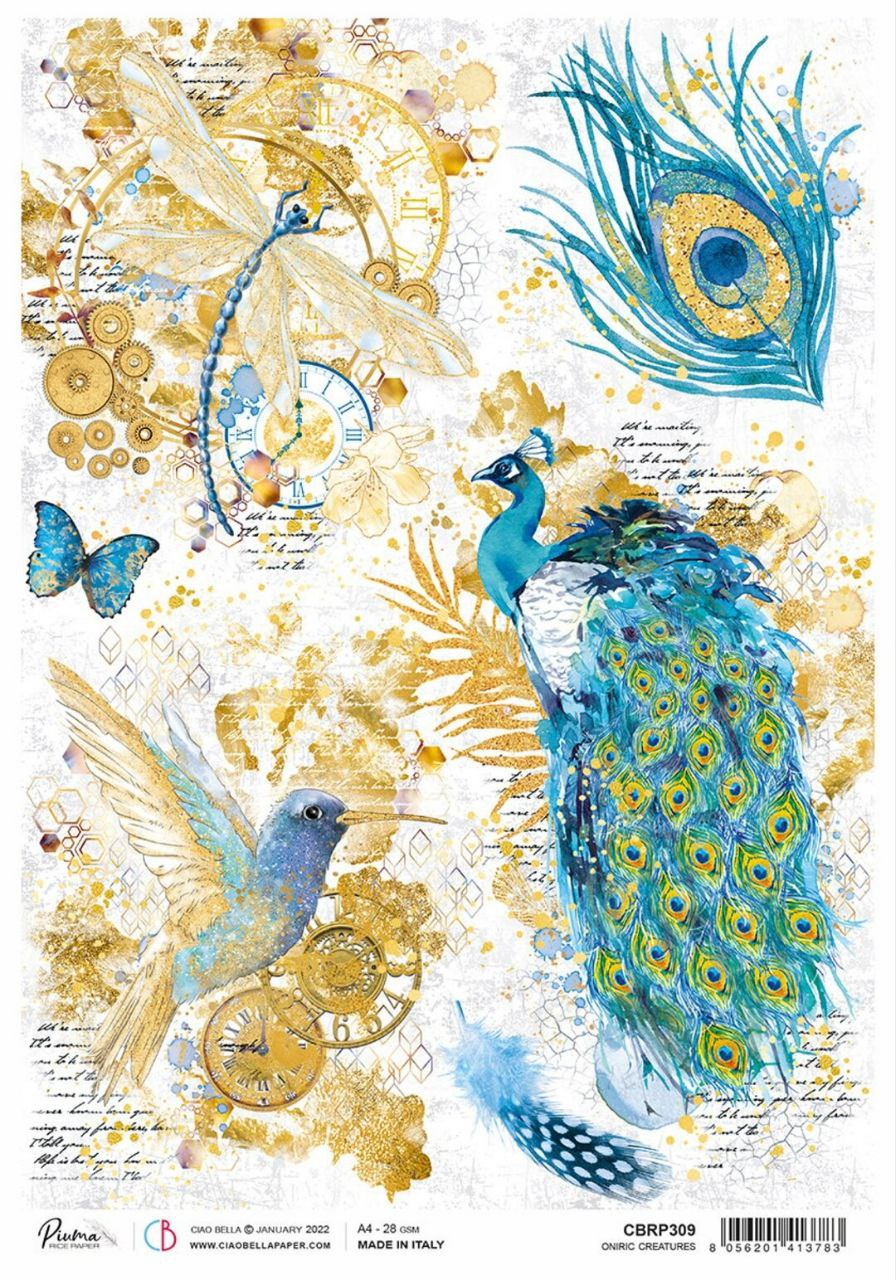 ciao-bella-indigo-rice-paper-oniric-creatures-1 Ciao Bella - Indigo Rice Paper Oniric Creatures (CBRP309)
