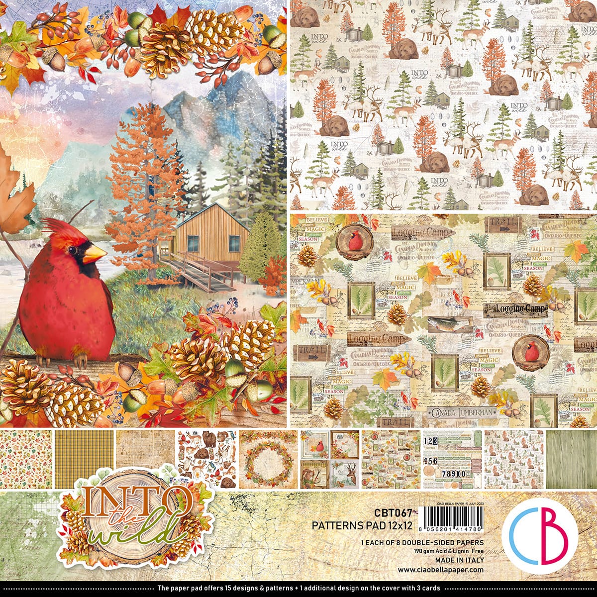 Ciao Bella - Into the Wild Paper Pad 12x12 Patterns (CBT067)