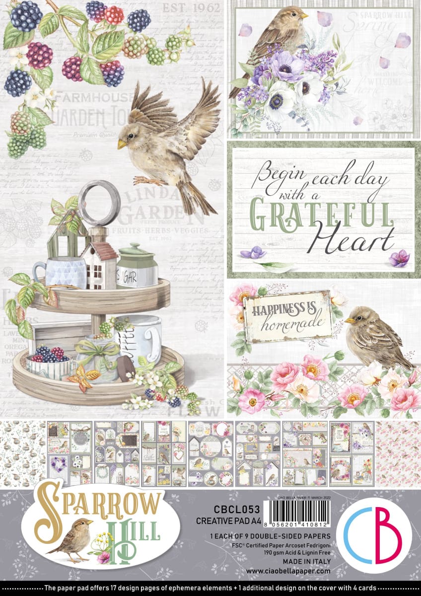 Ciao Bella - Sparrow Hill Paper Pad A4 Creative (CBCL053)