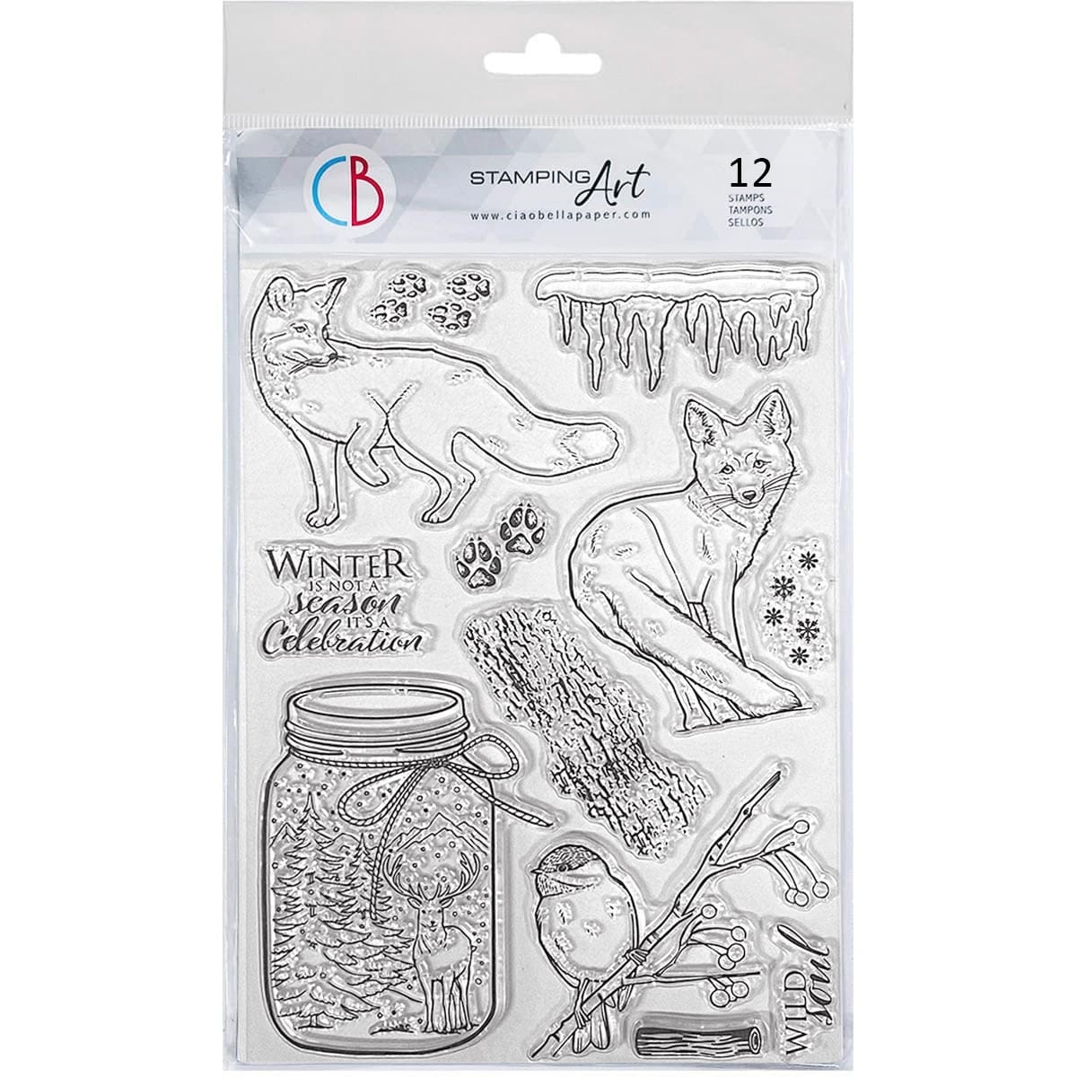 Ciao Bella - Winter Journey Clear Stamp Set 6x8 Wild Life in the Snow (PS8095)