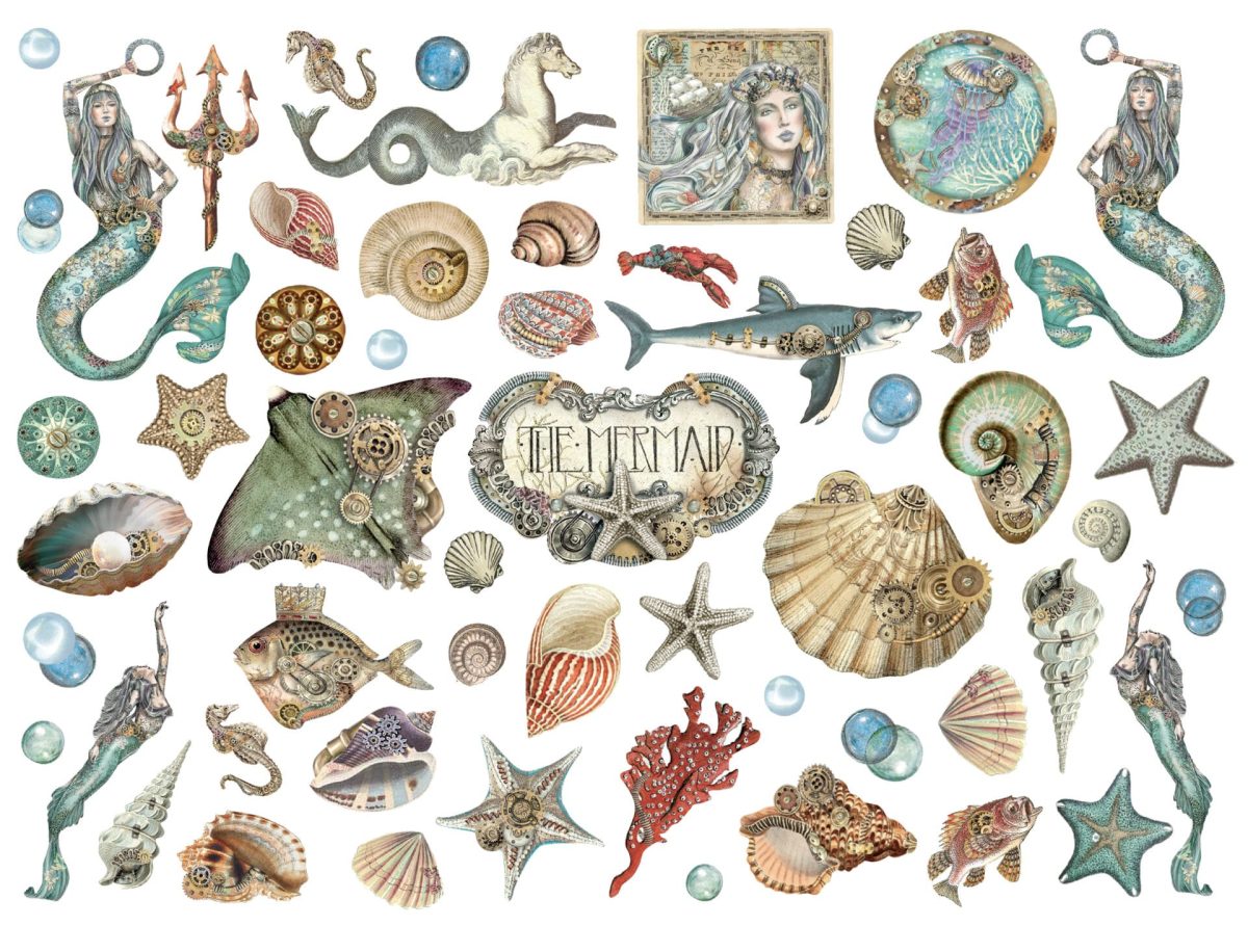 Stamperia - Songs of the Sea Die Cuts Creatures (DFLDC84)