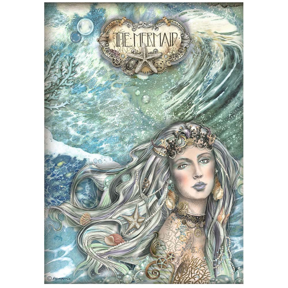 stamperia-songs-of-the-sea-rice-paper-the-mermaid-1 Stamperia - Songs of the Sea Rice Paper The Mermaid (DFSA4809)