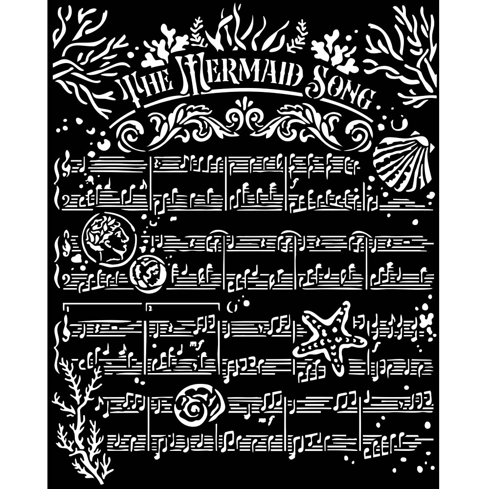 stamperia-songs-of-the-sea-thick-stencil-20x25cm-the-mermaid-song-1