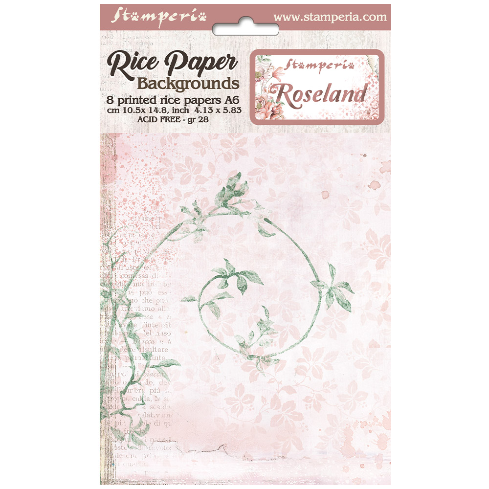 stamperia-roseland-rice-paper-selection-8-rice-paper-backgrounds-a6-1 Stamperia - Roseland Rice Paper Selection 8 Rice Paper Backgrounds A6 (DFSAK6006)