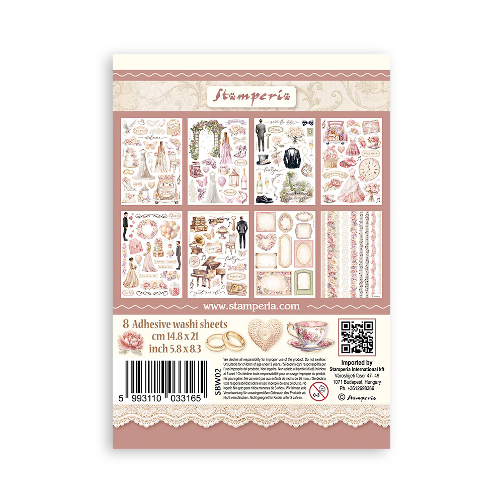 stamperia-romance-forever-washi-pad-8-sheets-a5-10 Stamperia - Romance Forever Washi Pad 8 Sheets A5 (SBW02)