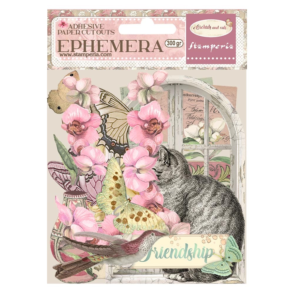 Stamperia - Orchids and Cats Ephemera (DFLCT41)