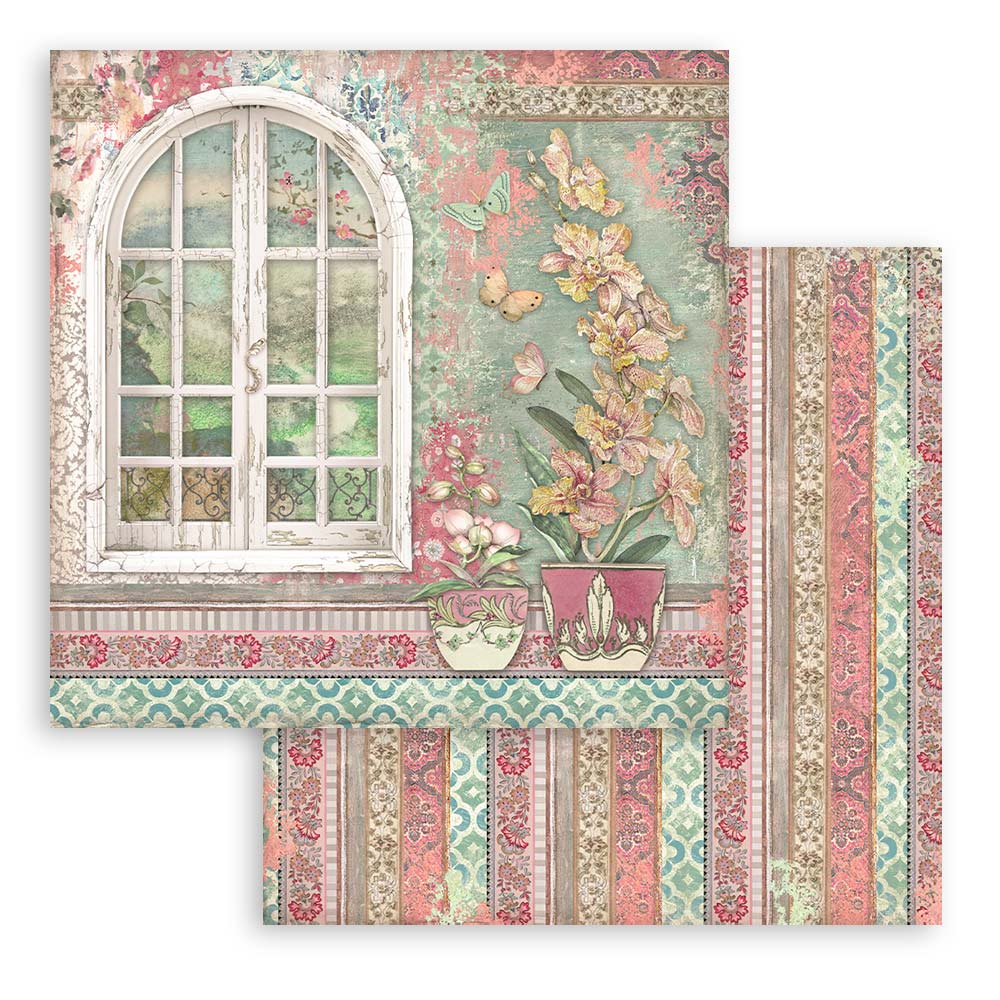 Stamperia-orchids-and-cats-paper-pad-12x12-7 Stamperia - Orchids and Cats Paper Pad 12x12 (SBBL81)