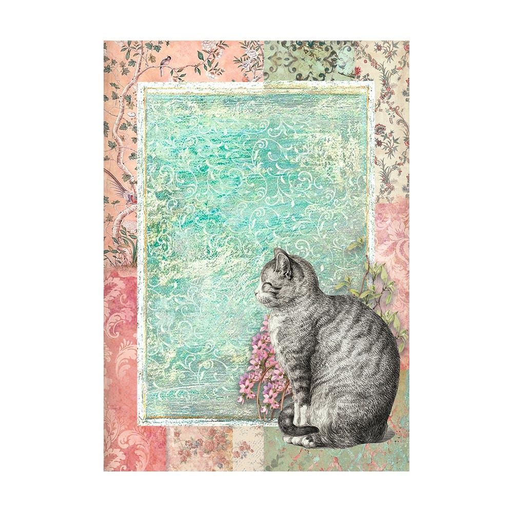 Stamperia-orchids-and-cats-rice-paper-selection-8-rice-paper-backgrounds-a6-3 Stamperia - Orchids and Cats Rice Paper Selection 8 Rice Paper Backgrounds A6 (DFSAK6017)