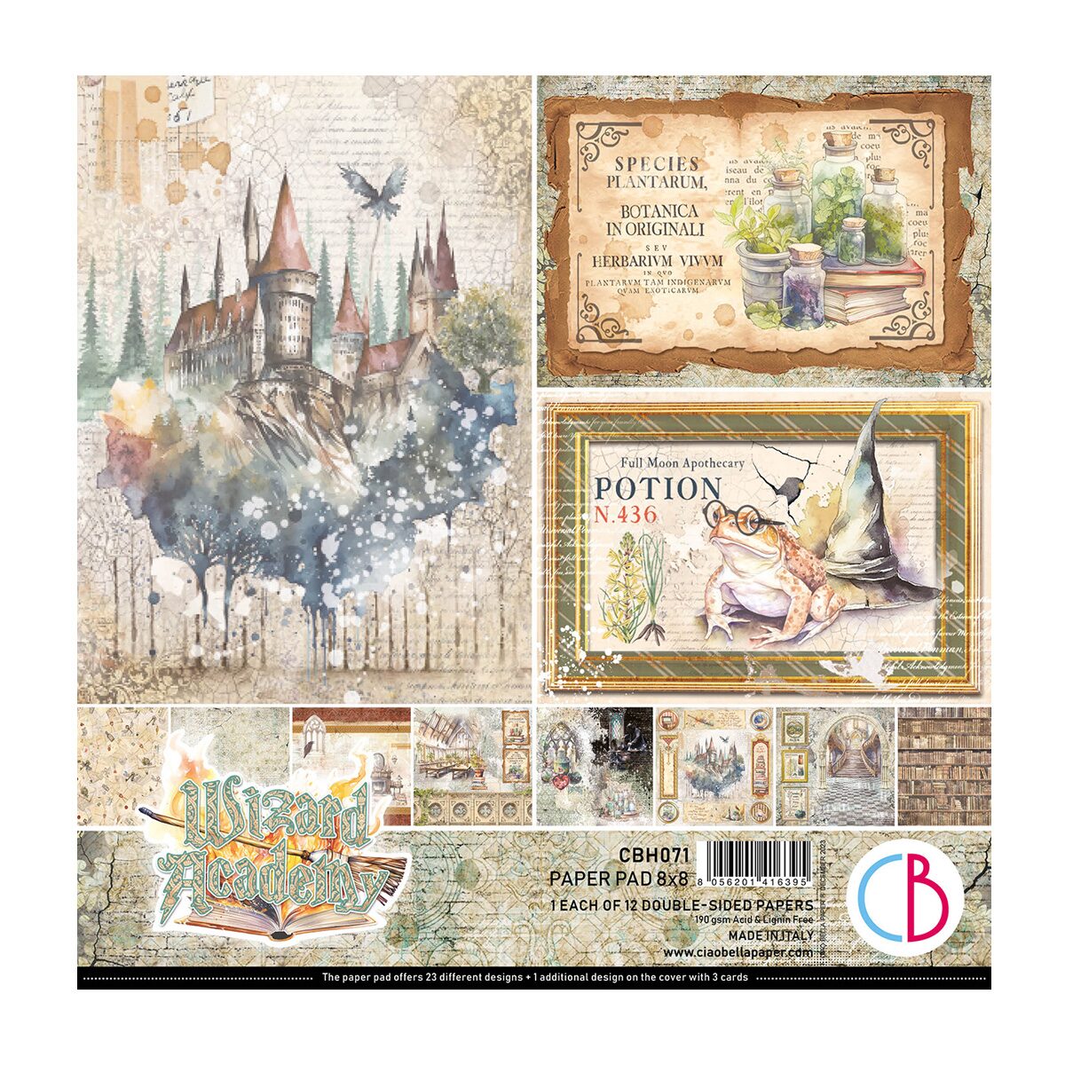 ciao-bella-wizard-academy-paper-pad-8x8-1 Ciao Bella - Wizard Academy Paper Pad 8x8 (CBH071)