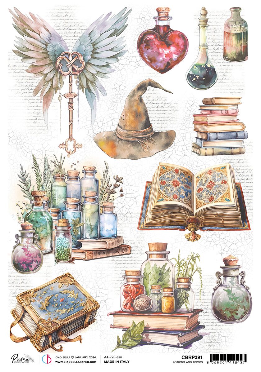 ciao-bella-wizard-academy-rice-paper-potions-and-books-1 Ciao Bella - Wizard Academy Rice Paper Potions and books (CBRP391)