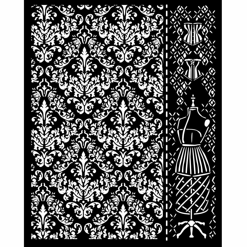 Stamperia - Brocante Antiques Thick Stencil 20x25cm Mannequin (KSTD161)