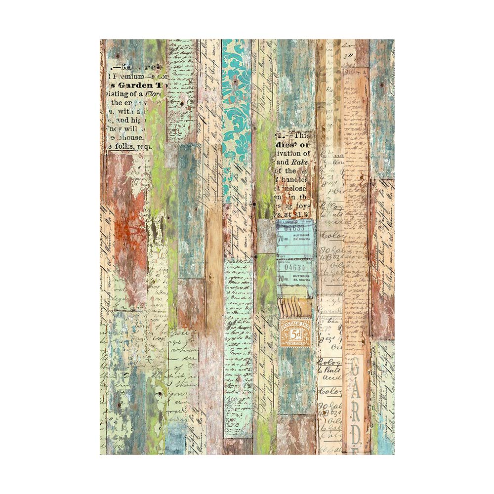 Stamperia - Garden Rice Paper Selection 8 Rice Paper Backgrounds A6 (DFSAK6021)
