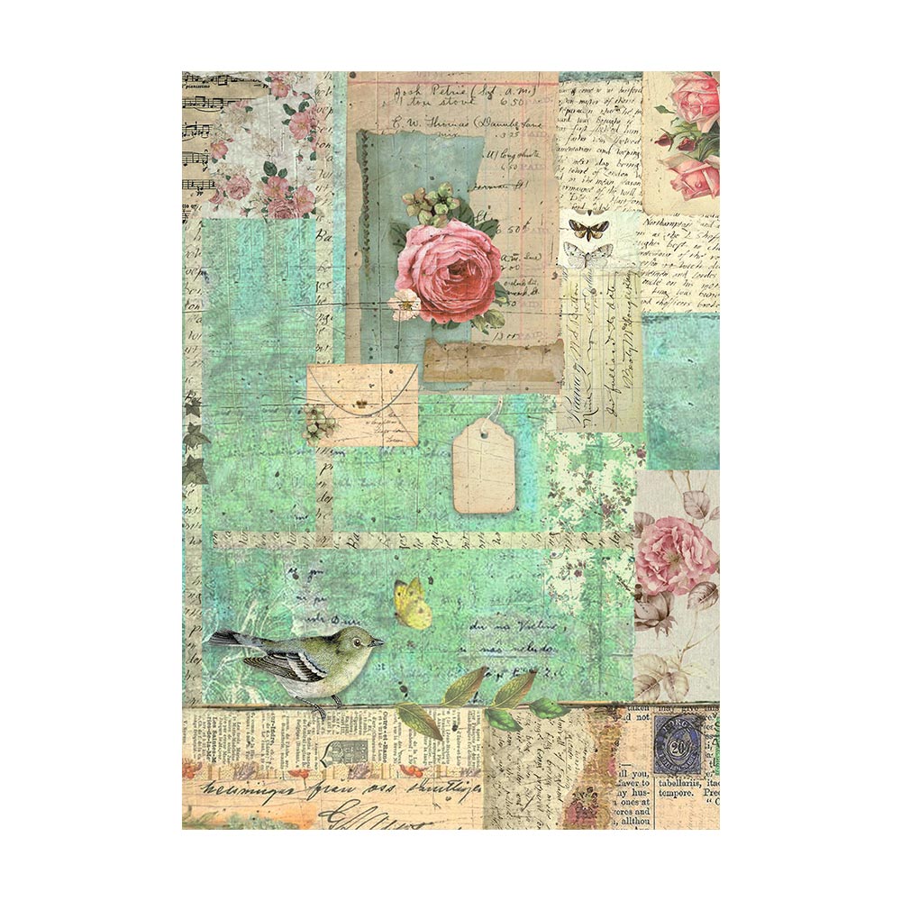 Stamperia - Garden Rice Paper Selection 8 Rice Paper Backgrounds A6 (DFSAK6021)