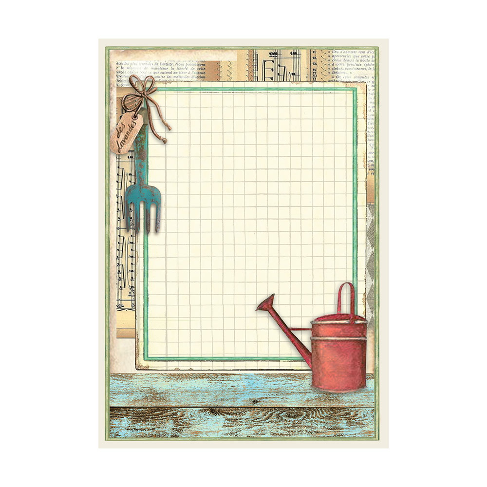 Stamperia - Garden Rice Paper Selection 8 Rice Paper Backgrounds A6 (DFSAK6021)