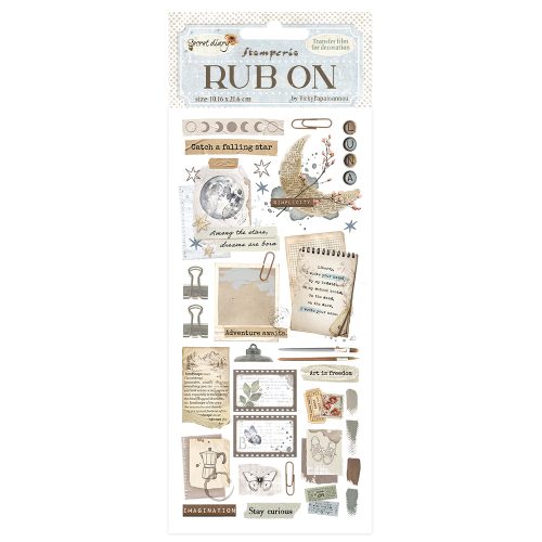 Stamperia - Secret Diary Rub-on Notes and Labels (DFLRB83)