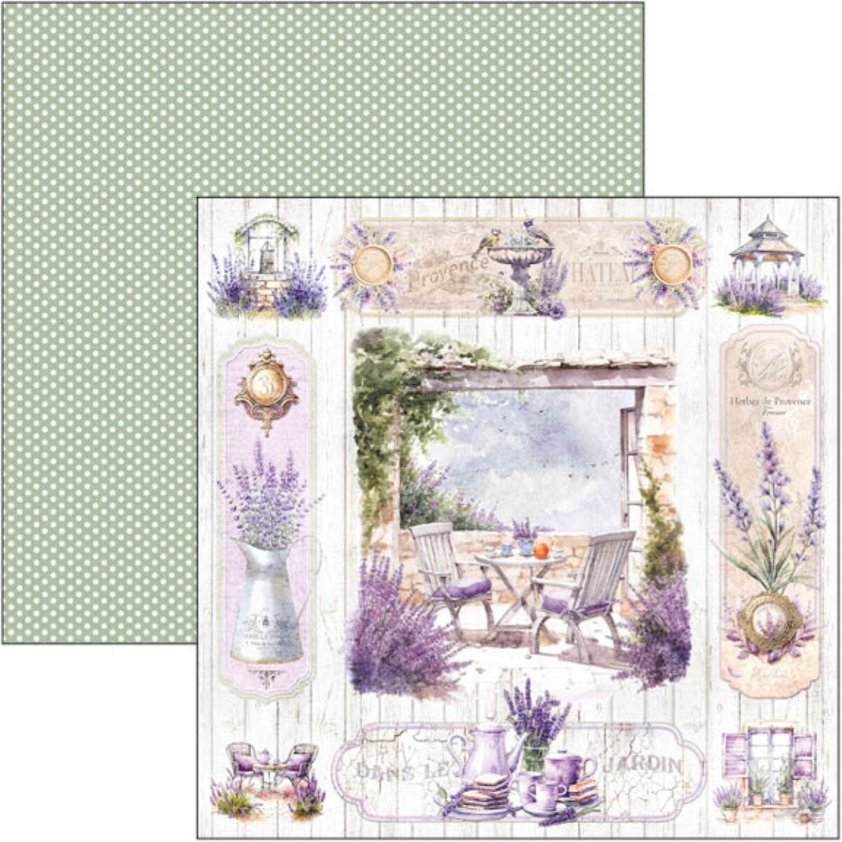 ciao-bella-morning-in-provence-paper-pad-8x8-3 Ciao Bella - Morning in Provence Paper Pad 8x8 (CBH074)