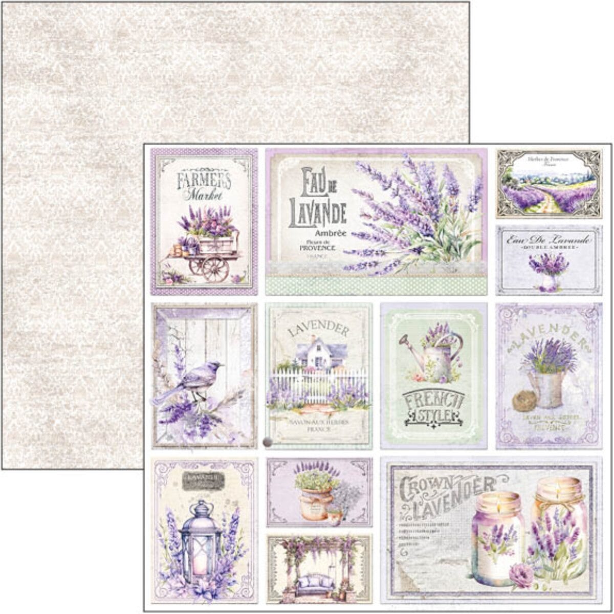 ciao-bella-morning-in-provence-paper-pad-8x8-9 Ciao Bella - Morning in Provence Paper Pad 8x8 (CBH074)