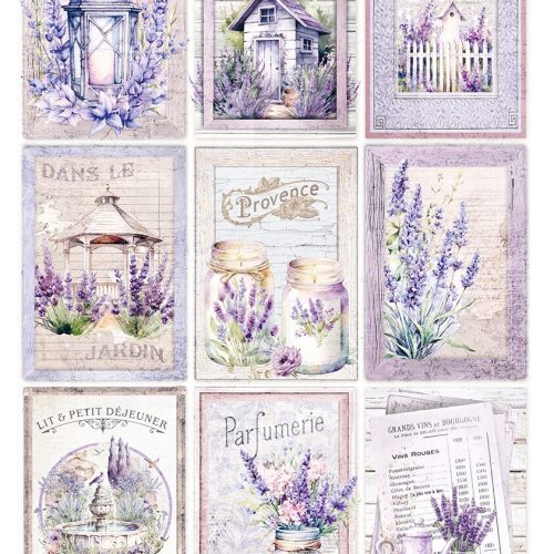 Ciao Bella - Morning in Provence Rice Paper Lavender Cards (CBRP415)