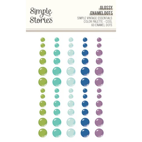 Simple Stories - Simple Vintage Essentials Color Palette Enamel Dots Cool (22243)