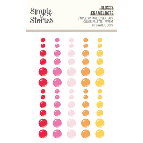 Simple Stories - Simple Vintage Essentials Color Palette Enamel Dots Warm (22242)