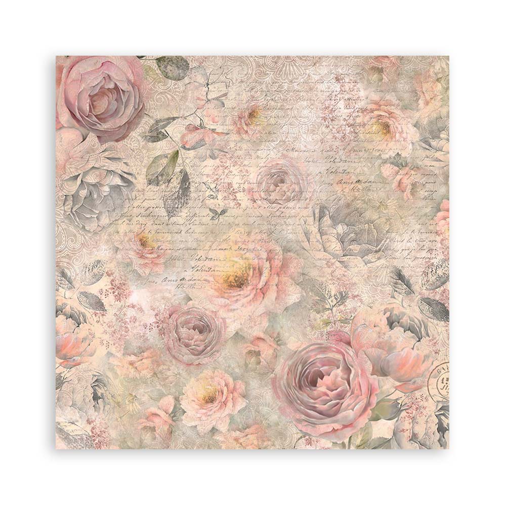 Stamperia - Shabby Rose Fabric Sheets 12x12 (SBPLT29)