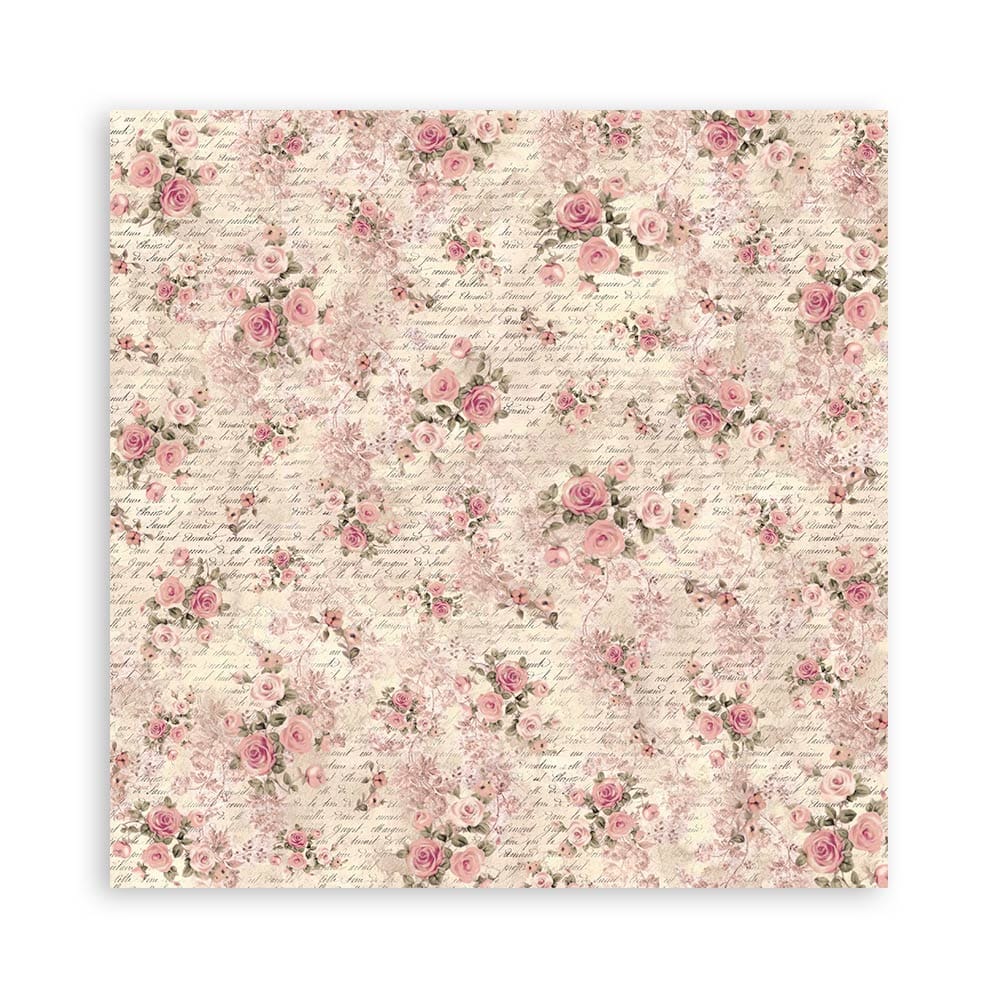 Stamperia - Shabby Rose Fabric Sheets 12x12 (SBPLT29)