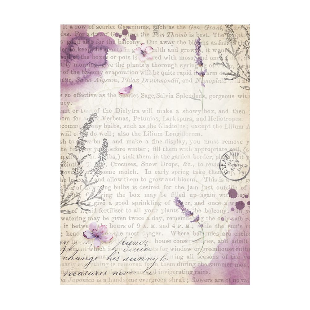 Stamperia-lavender-rice-paper-selection-8-rice-paper-backgrounds-a6-2-1.jpg Stamperia - Lavender Rice Paper Selection 8 Rice Paper Backgrounds A6 (DFSAK6024)