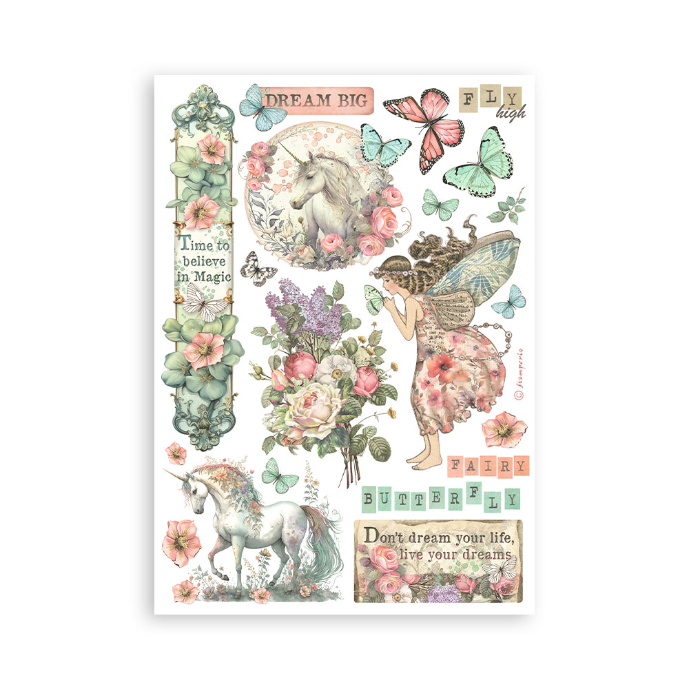 Stamperia - Wonderland Washi pad 8 sheets A5 (SBW08)