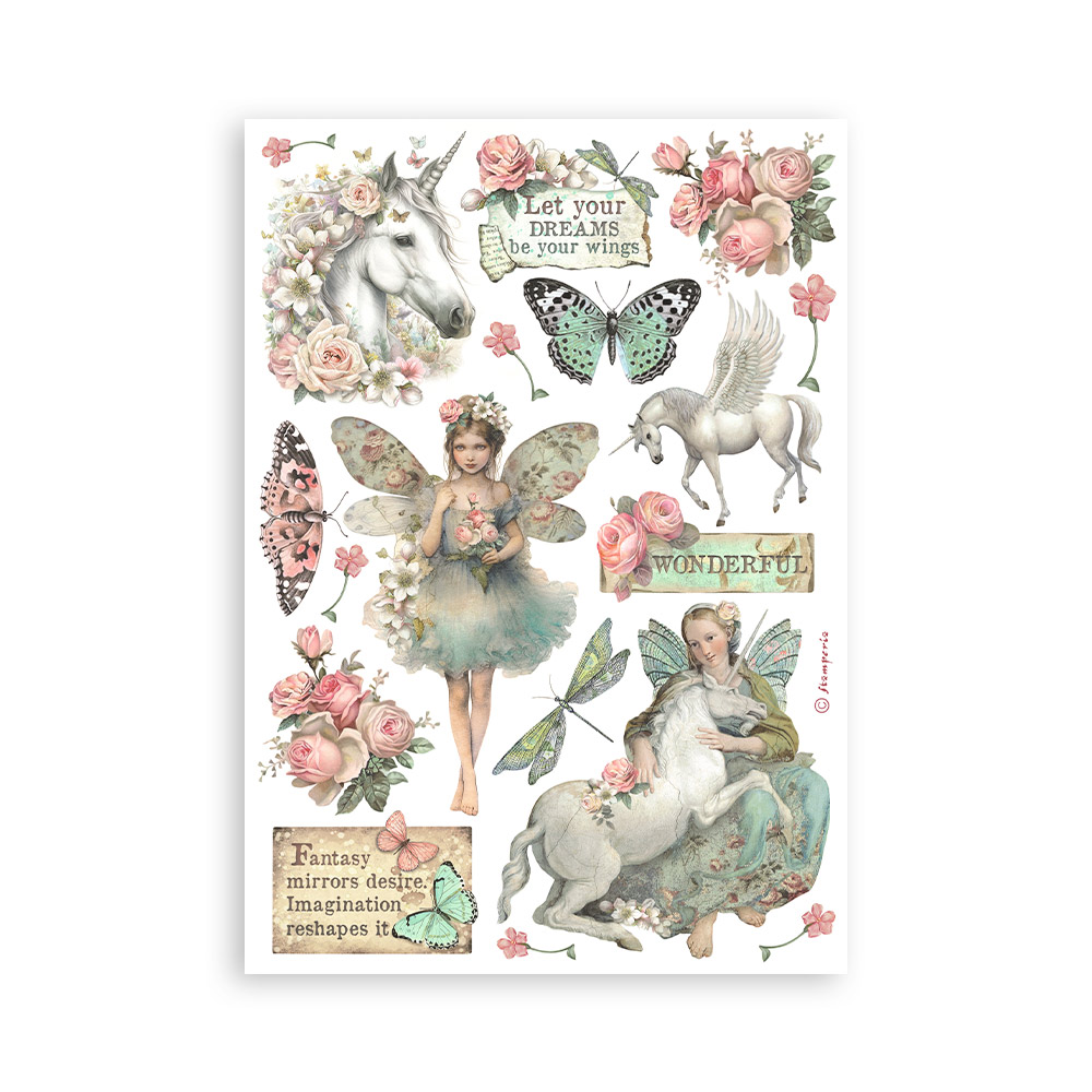 Stamperia - Wonderland Washi pad 8 sheets A5 (SBW08)