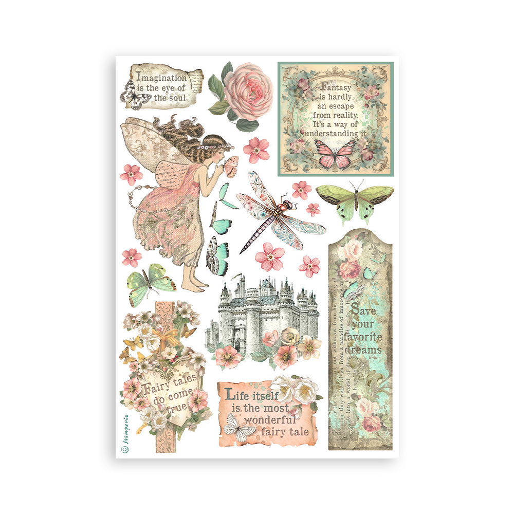 Stamperia - Wonderland Washi pad 8 sheets A5 (SBW08)