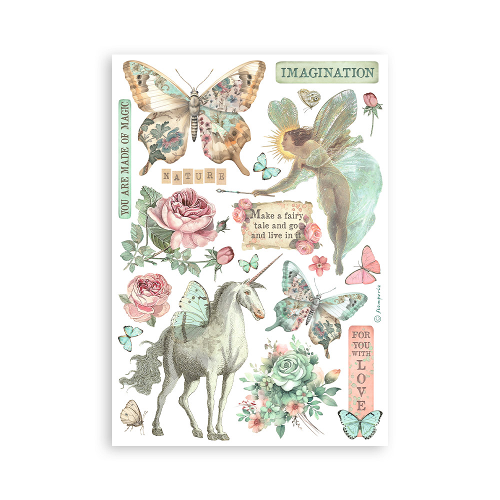 Stamperia - Wonderland Washi pad 8 sheets A5 (SBW08)