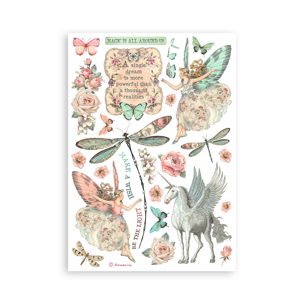 Stamperia - Wonderland Washi pad 8 sheets A5 (SBW08)