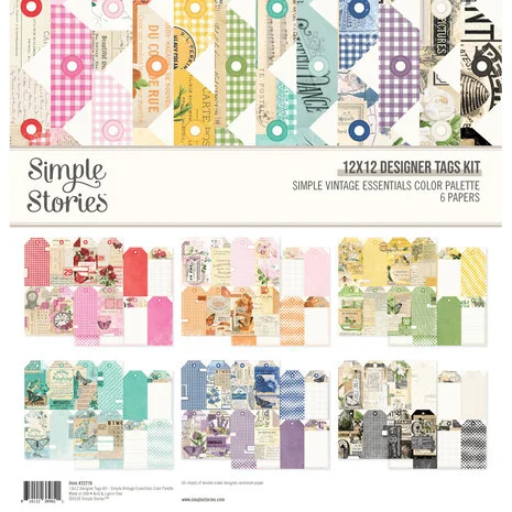 Simple Stories - Simple Vintage Essentials Color Palette Designer Tags Kit 12x12 (22216)