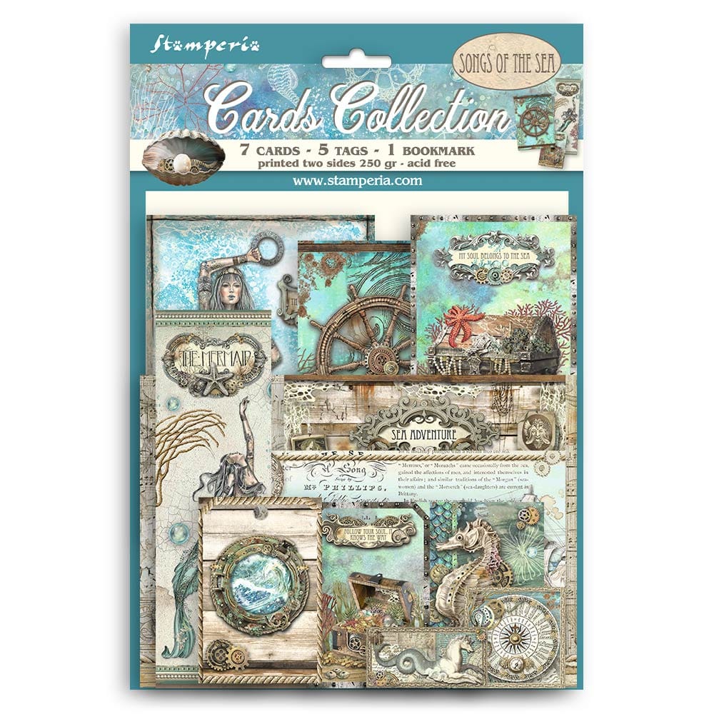 Stamperia - Songs of the Sea Cards Collection (SBCARD21)